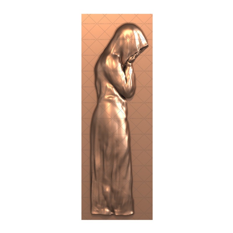 Tombstone crying figure, 3d models (stl)
