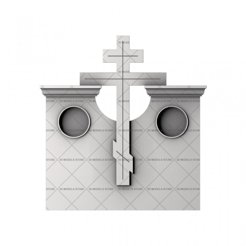 Monument with a cross, 3d models (stl)