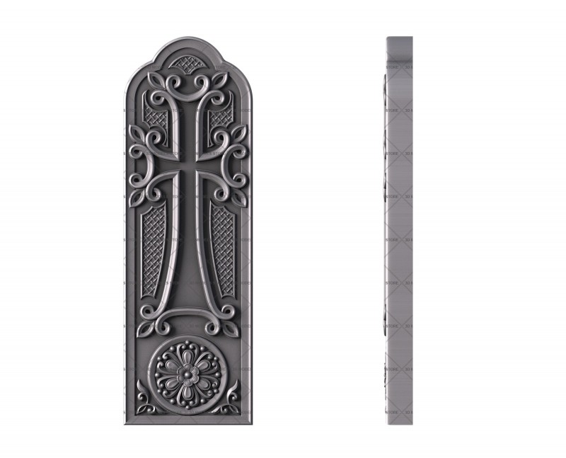 Monument with a cross, 3d models (stl)