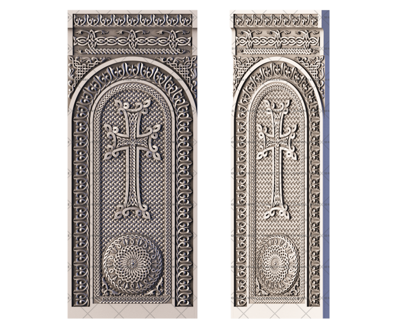 Monument with a cross, 3d models (stl)