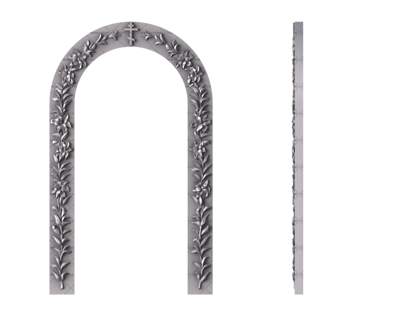 Monument-arch with a cross, 3d models (stl)