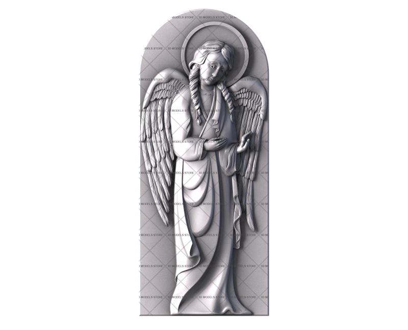 Monument with an angel, 3d models (stl)