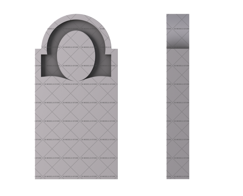 Monument with a cross, 3d models (stl)