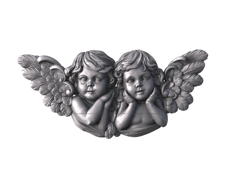Monument with an angel, 3d models (stl)