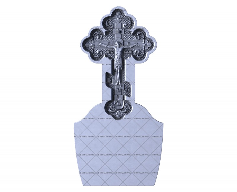 Monument with a crucifix, 3d models (stl)