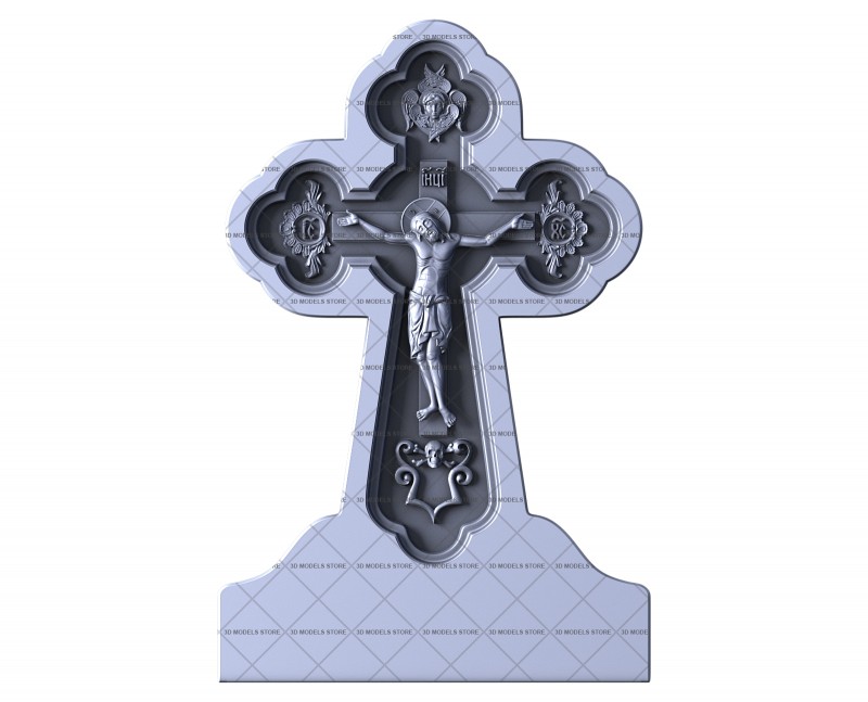Monument with a crucifix, 3d models (stl)