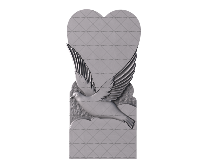 Monument with a dove, 3d models (stl)