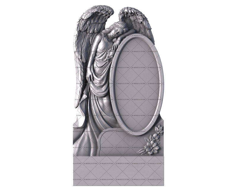 Monument with an Angel, 3d models (stl)