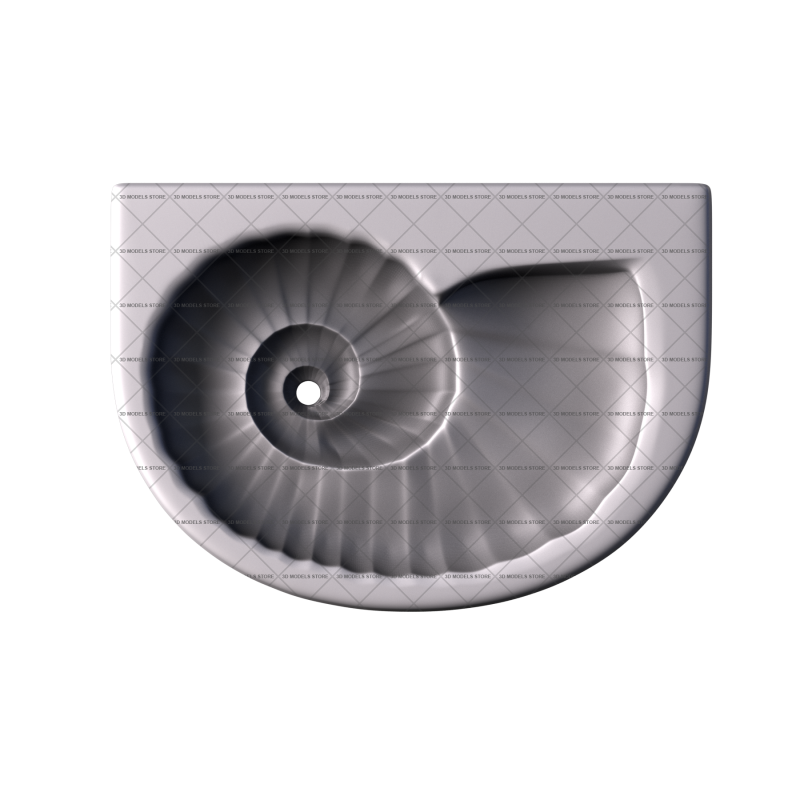 Sink in the form of a shell, 3d models (stl)