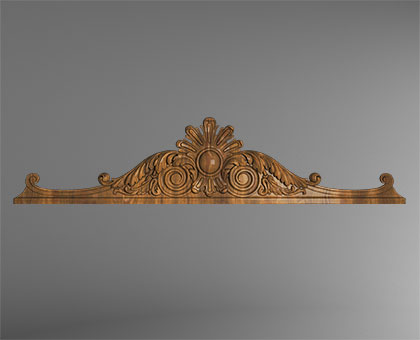 Carved platband (capital) for the door, 3d models (stl)