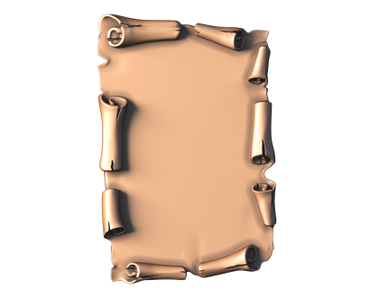 Church frame Scroll, 3d models (stl)