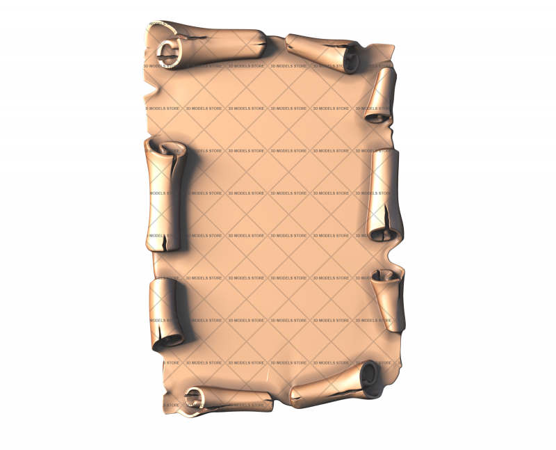 Church frame Scroll, 3d models (stl)