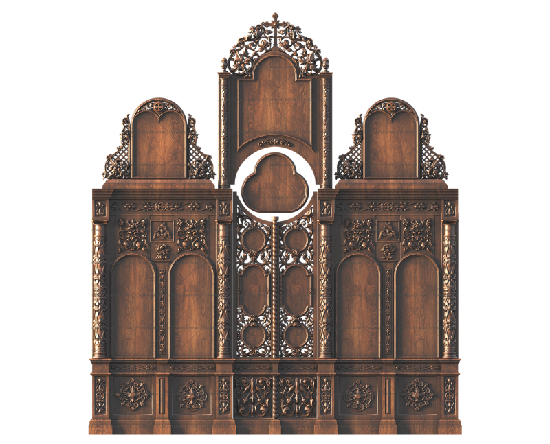 Two-tiered iconostasis, 3d models (stl)