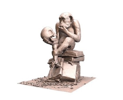Monkey and skull, 3d models (stl)