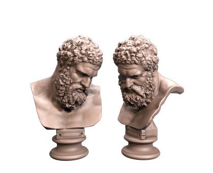 Bust of Hercules, 3d models (stl)