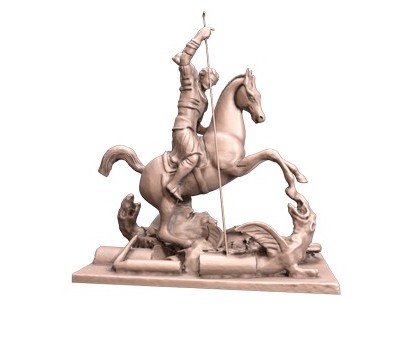 George and the Dragon, 3d models (stl)