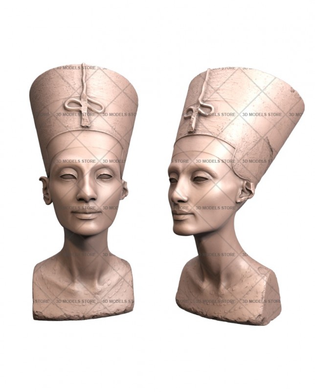 Nefertiti, 3d models (stl)