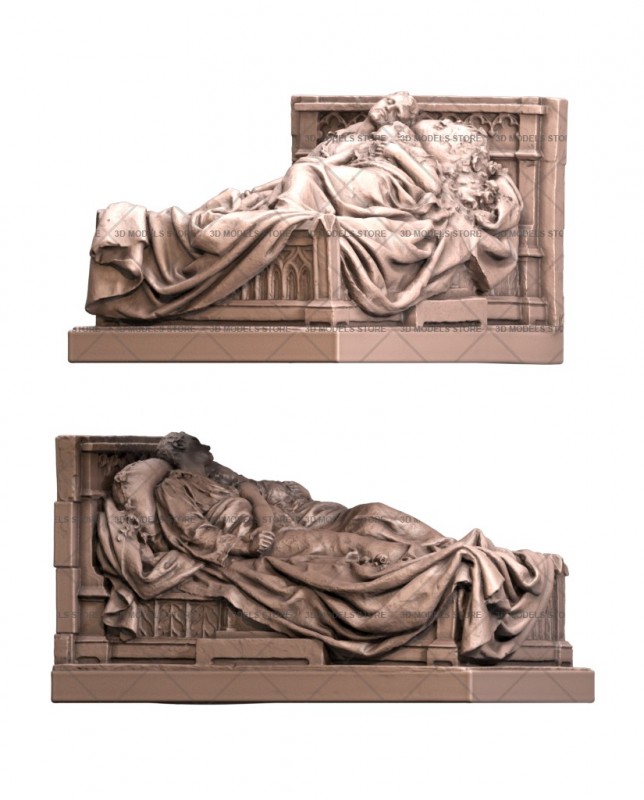 Grave of a young couple, 3d models (stl)