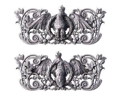 Fence with an eagle in a crown, 3d models (stl)