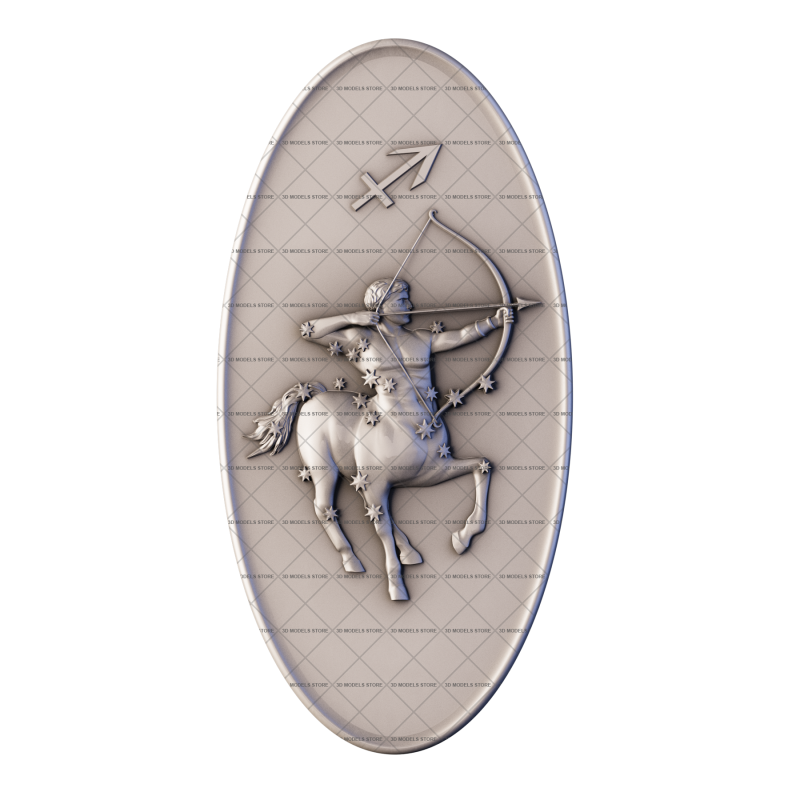 Sagittarius zodiac sign, 3d models (stl)
