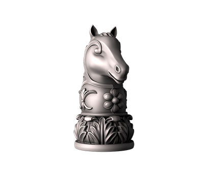 Chess piece - knight, 3d models (stl)