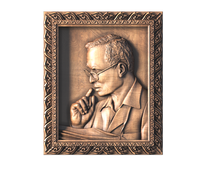 Portrait King of Thailand Rama IX, 3d models (stl)