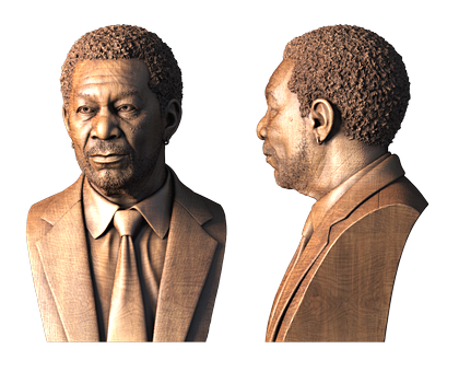 Morgan Freeman, 3d models (stl)