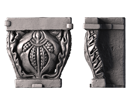 Capital from the Aldershot Chapel, 3d models (stl)