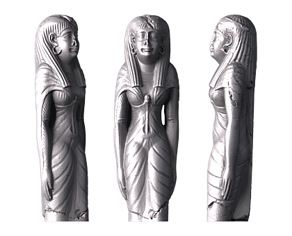 Egyptian Female Statue, 3d models (stl)