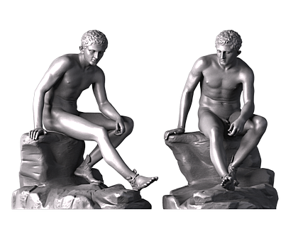 Hermes with Sandal, 3d models (stl)