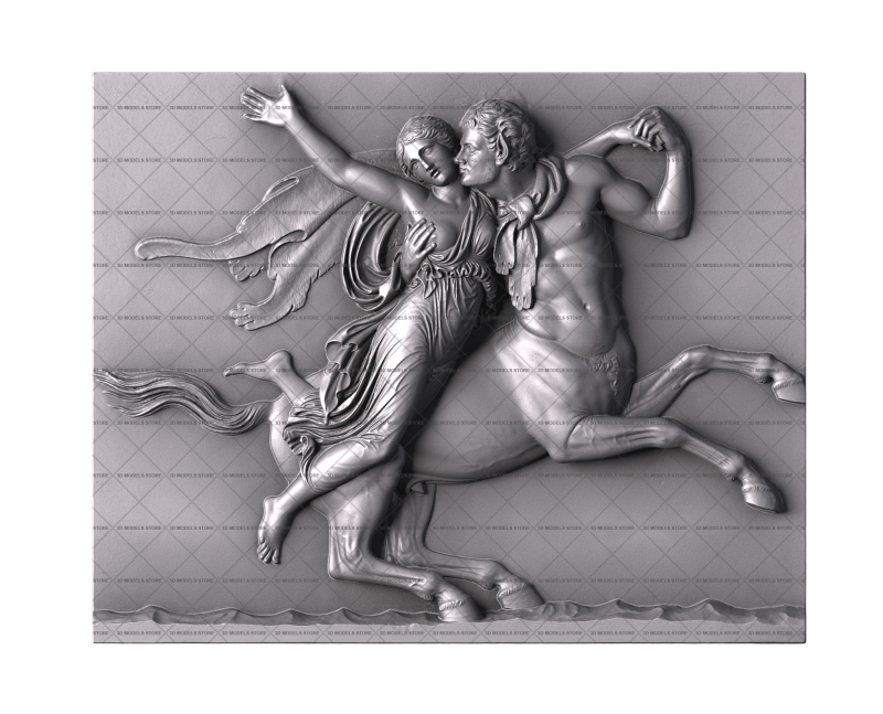 Abduction of Deianira by Nessus, 3d models (stl)