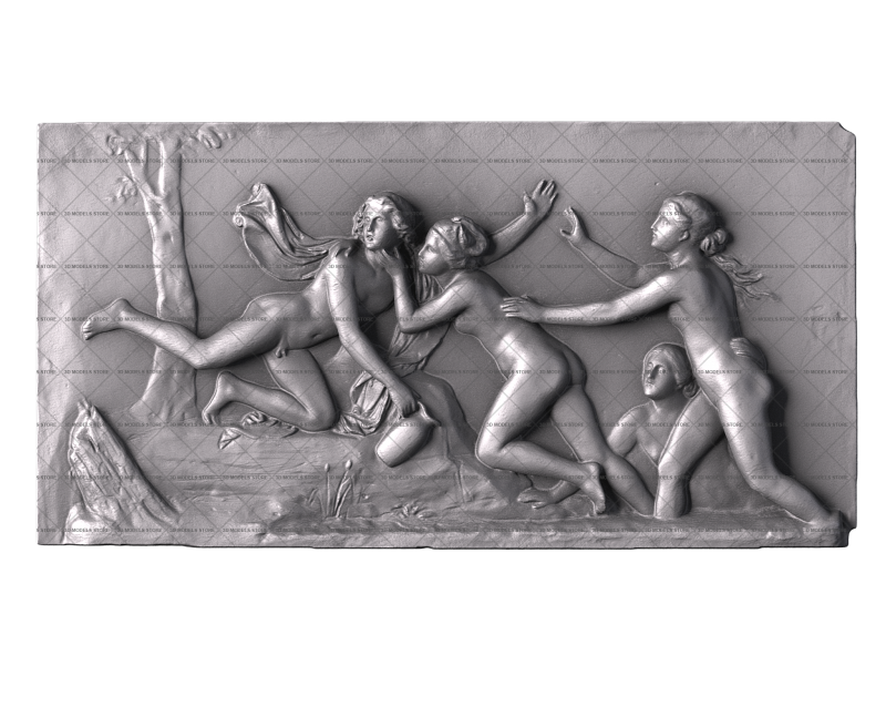 Abduction of Hylas by River Nymphs, 3d models (stl)