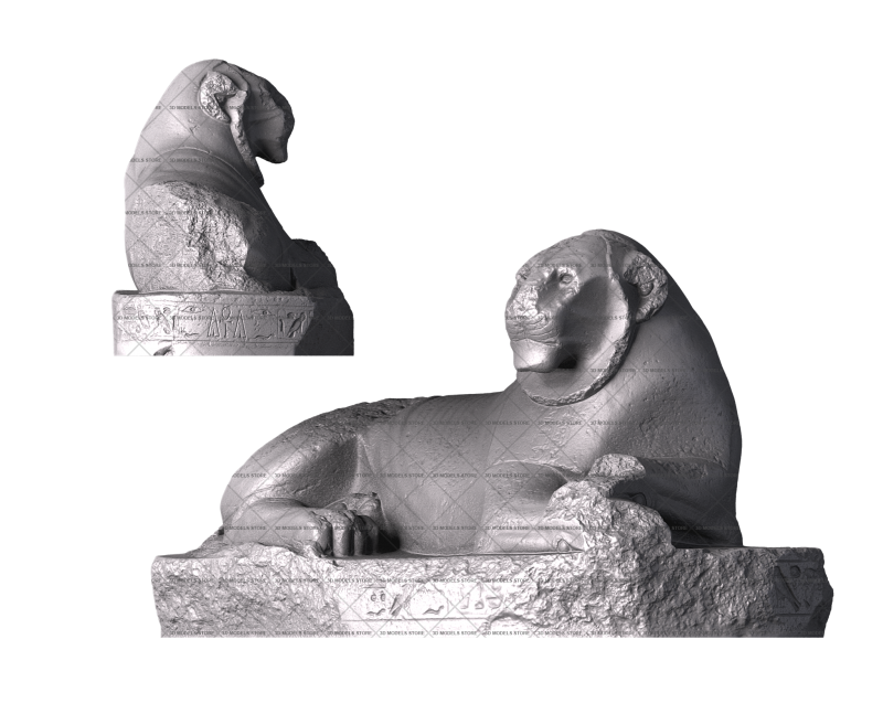 Lion in Sitting Pose, 3d models (stl)