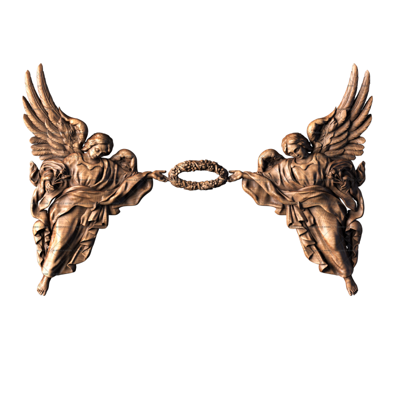 Angels with a crown, 3d models (stl)