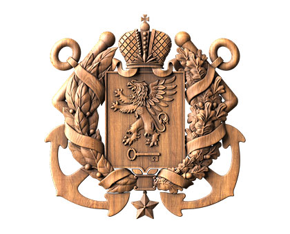 The coat of arms of Kerch, 3D, 3d models (stl)