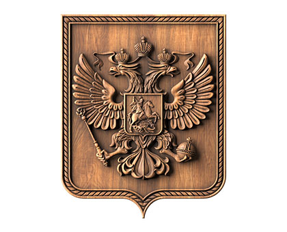 The emblem of the Russia, 3D (stl) model for CNC, 3d models (stl)