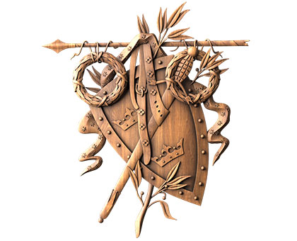 Coat of Arms Shield and Sword, 3d models (stl)