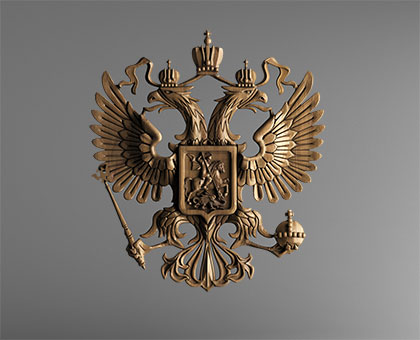 The emblem of the Russia, 3d models (stl)