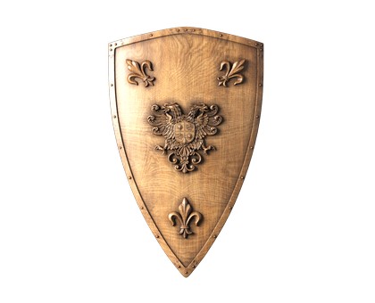 Coat of arms Shield knightly Charlemagne, 3d models (stl)