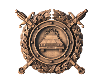 Coat of arms of Russian traffic police, 3d models (stl)