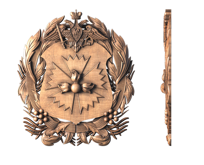 Large emblem of the Main Directorate of the General Staff of the Armed Forces of Russia, 3d models (stl)