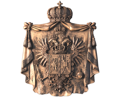 The Romanov family coat of arms, 3d models (stl)