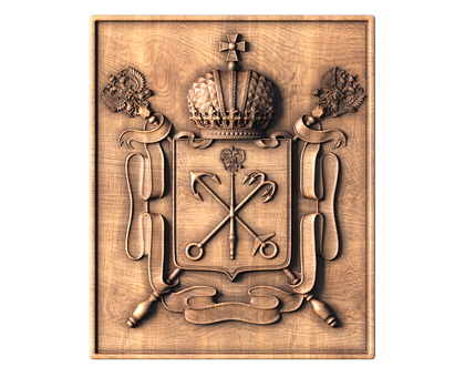 Coat of arms of Saint Petersburg, 3d models (stl)