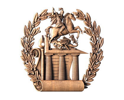 Coat of arms of the State Construction Supervision Authority of the city of Moscow, 3d models (stl)