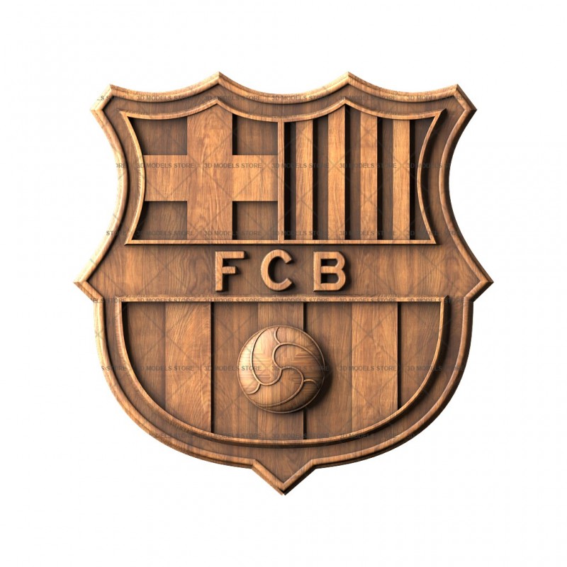 FC Barcelona Logo - 3d (stl) model, 3d models (stl)