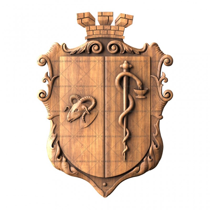 Coat of arms of Evpatoria, 3d models (stl)
