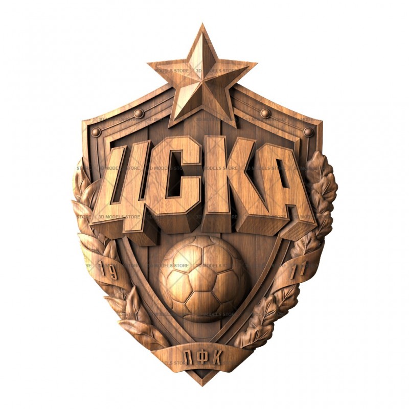 Coat of arms of CSKA football club, 3d models (stl)