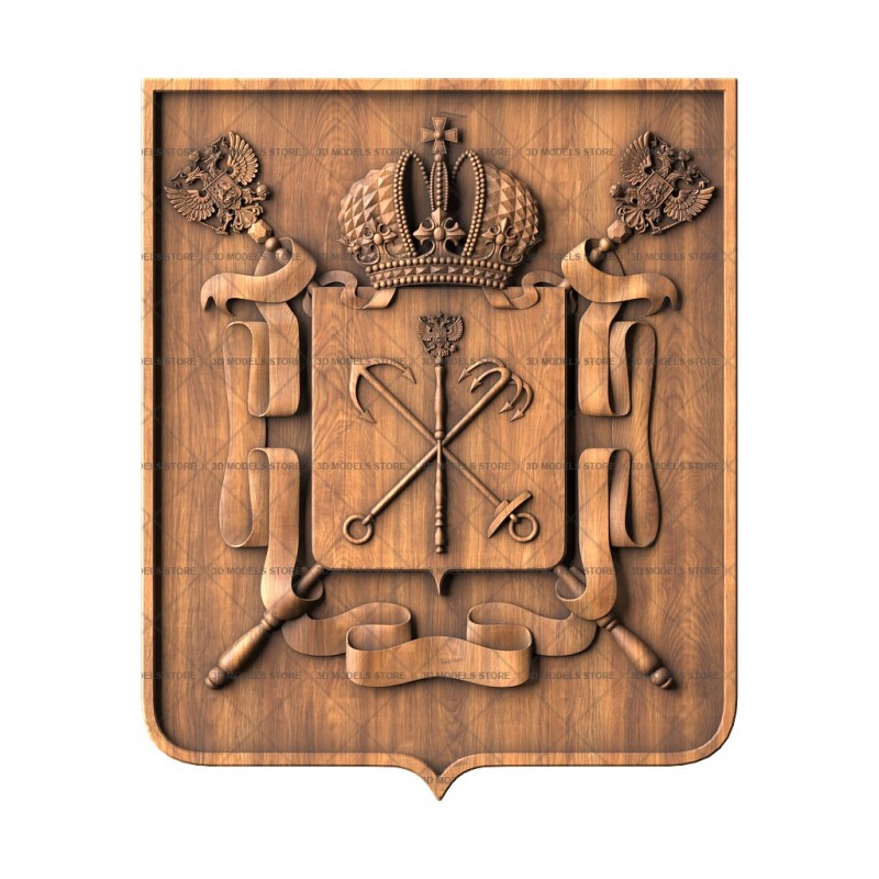 Coat of arms of Saint-Petersburg, 3d models (stl)