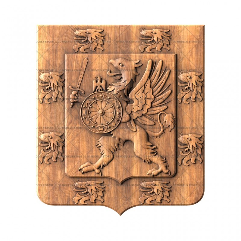 Coat of Arms with griffin, 3d models (stl)