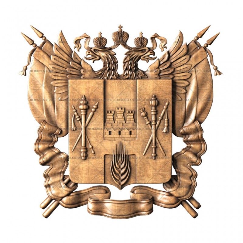 Coat of arms of the Rostov region, 3d models (stl)